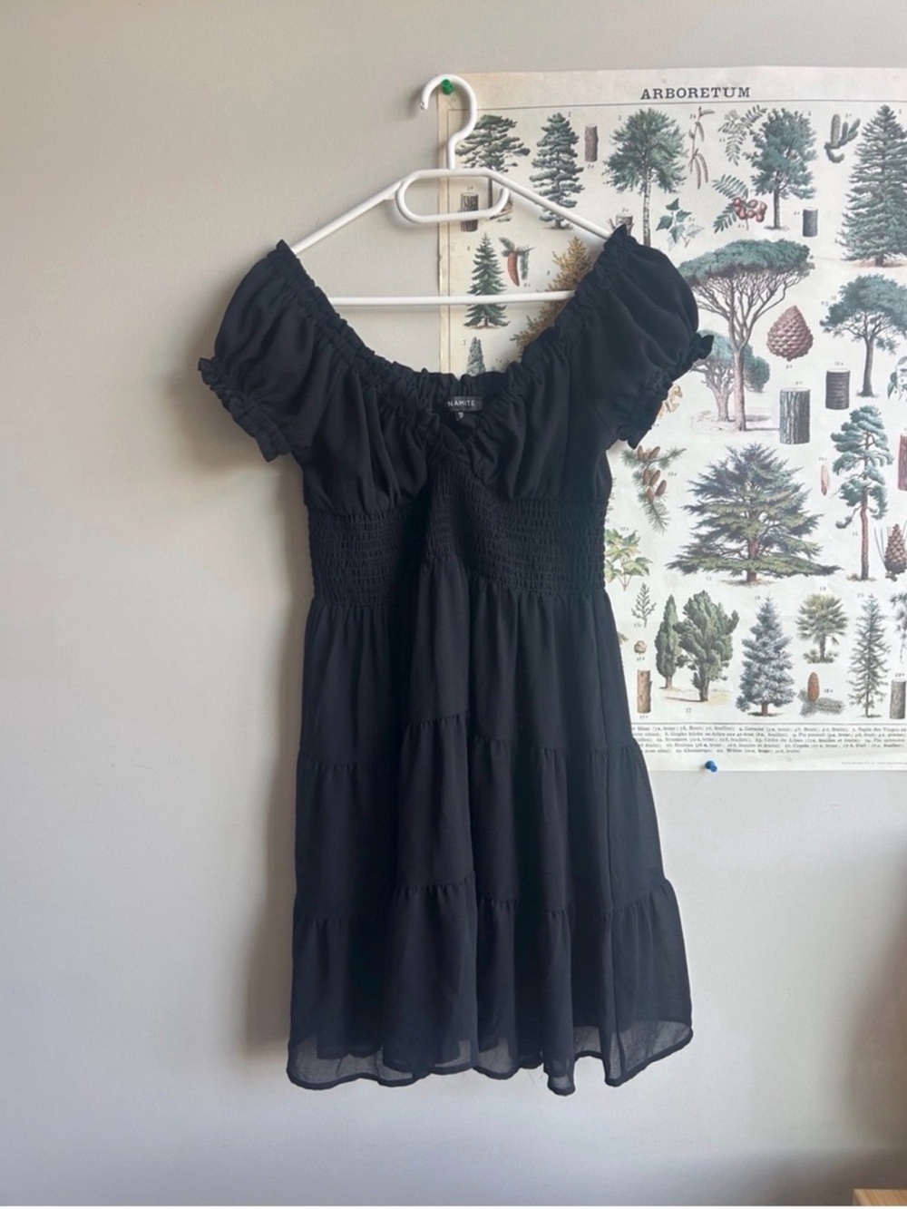 Dynamite Delphine Smocked Mini Dress Small